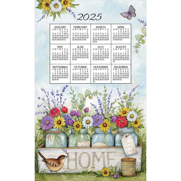 Calendar Towel 2025 Home Floral Lange General Store