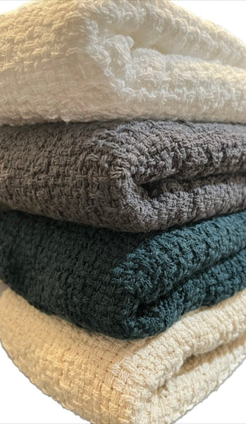 Cozy Cotton Throw USA Made Natural Lange General Store