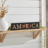 AMERICA Flag and Firecracker Block Sign-Lange General Store