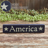 America Blue Wooden Sign-Lange General Store