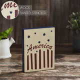 America Stars & Stripes Wooden Block-Lange General Store