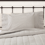 Hatteras Seersucker Blue Ticking Stripe Pillow Cases-Lange General Store