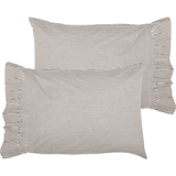 Hatteras Seersucker Blue Ticking Stripe Pillow Cases-Lange General Store