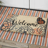 Apricot and Stone Butterfly Door Mat-Lange General Store