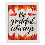 Be Grateful Always Fall Leaves Wall Sign-Lange General Store