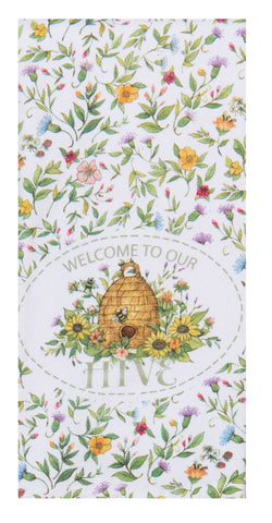 Bee Floral Hive Terry Towel-Lange General Store