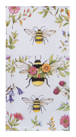 Bee Floral Queen Bee Terry Towel-Lange General Store