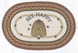 Bee Happy Braided Rug-Lange General Store