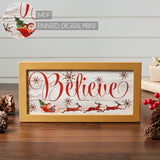 Believe Santa Sleigh Framed Sign-Lange General Store