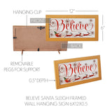 Believe Santa Sleigh Framed Sign-Lange General Store