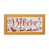 Believe Santa Sleigh Framed Sign-Lange General Store