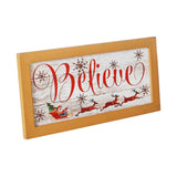 Believe Santa Sleigh Framed Sign-Lange General Store