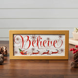 Believe Santa Sleigh Framed Sign-Lange General Store