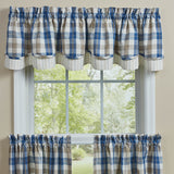 Bingham Blue Layered Valance-Lange General Store