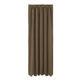 Black Check Blackout Panel Curtain-Lange General Store