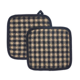 Black Check Pot Holder Set of 2-Lange General Store