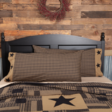 Black Check Star Pillow Cases - Lange General Store