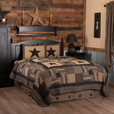 Black Check Star Quilt SET-Lange General Store