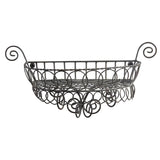 Black Scroll Wire Wall Shelf-Lange General Store