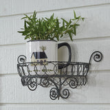 Black Scroll Wire Wall Shelf-Lange General Store