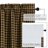 Black Star Blackout Panel Curtain-Lange General Store