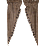 Black Star Long Prairie Curtains-Lange General Store