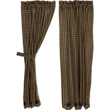 Black Star Short Panel Curtains-Lange General Store