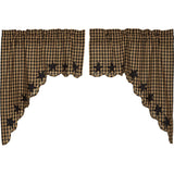 Black Star Swag Curtains-Lange General Store