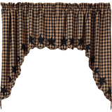 Black Star Swag Curtains-Lange General Store