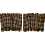 Black Star Tier Curtains 24"-Lange General Store