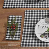 Black and White Gingham Check Napkins-Lange General Store