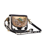 Bloomin' Steer Hand-Tooled Bag-Lange General Store