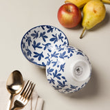 Blue Floral Stamped Bowl Set-Lange General Store