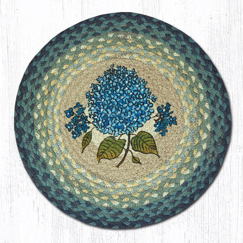 Blue Hydrangea Braided Chair Pad-Lange General Store