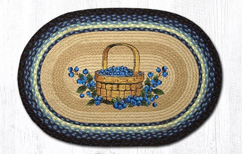 Blueberry Basket Braided Oval Rug-Lange General Store