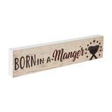 Born In A Manger Block Sign-Lange General Store