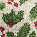 Boughs of Holly Braided Coaster Set-Lange General Store