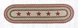 Bradford Burgundy Star Braided Table Runner-Lange General Store