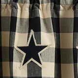 Buffalo Black and Tan Check Star Swags-Lange General Store