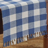 Buffalo Blue Check Yarn Table Runners-Lange General Store