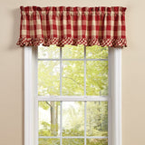 Buffalo Garnet Check Ruffled Valance-Lange General Store