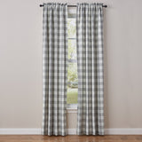 Wicklow Grey Check Panel Curtains-Lange General Store