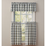 Wicklow Grey Buffalo Check Valance-Lange General Store