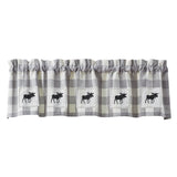 Wicklow Grey Moose Buffalo Check Valance-Lange General Store