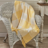 Buffalo Yellow Check Throw-Lange General Store