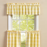 Buffalo Yellow Check Valance-Lange General Store