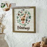 Bunny Hop Blessings Bunny & Wreath Wall Sign-Lange General Store