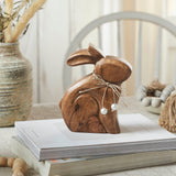 Bunny Hop Wooden Bunny w/ Pearl Beads 6x7.25-Lange General Store