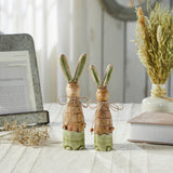 Bunny Hop Wooden Skinny Bunnies In Green Enamel Set of 2-Lange General Store