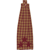 Burgundy Star Button Loop Towel-Lange General Store